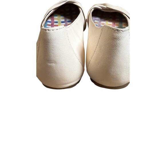 Born Lilly Ballet Flats Leather Size 8M Beige Draped Round Toe Casual Comfy - Picture 5 of 8